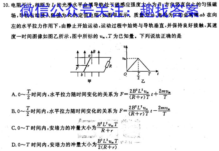 2023-2024学年湖南省高二10月联考(24-69B)f物理