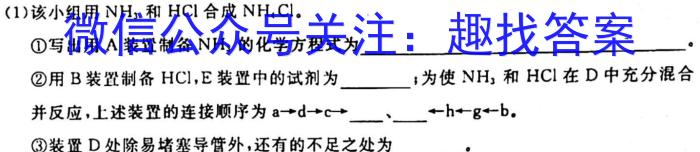 3安徽省2023-2024学年高二年级名校阶段检测联考（24004B）化学