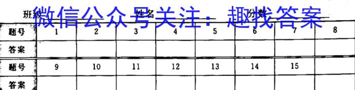 1安徽省2023-2024学年度七年级阶段质量检测化学