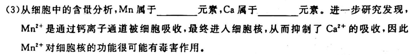 安徽省2023-2024学年高二年级名校阶段检测联考（24004B）生物试卷答案