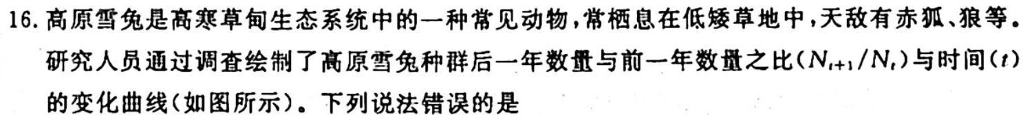 九师联盟·河北省2023-2024学年承德市重点高中高二10月联考生物学试题答案