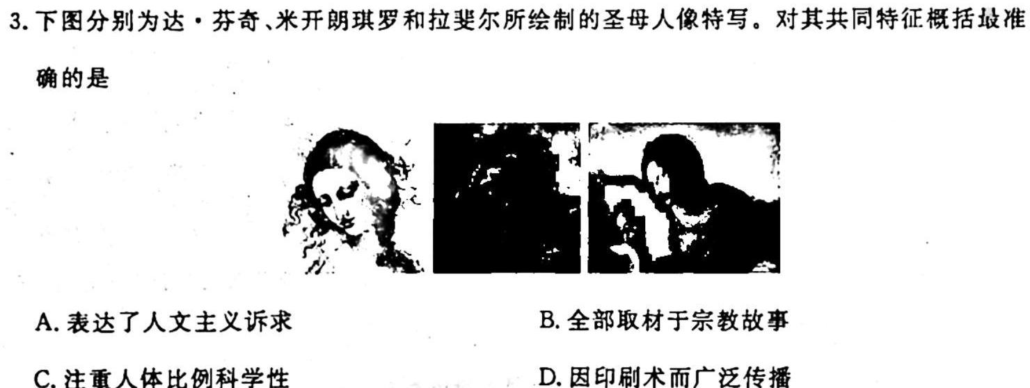 2024届高三11月大联考(新教材)历史