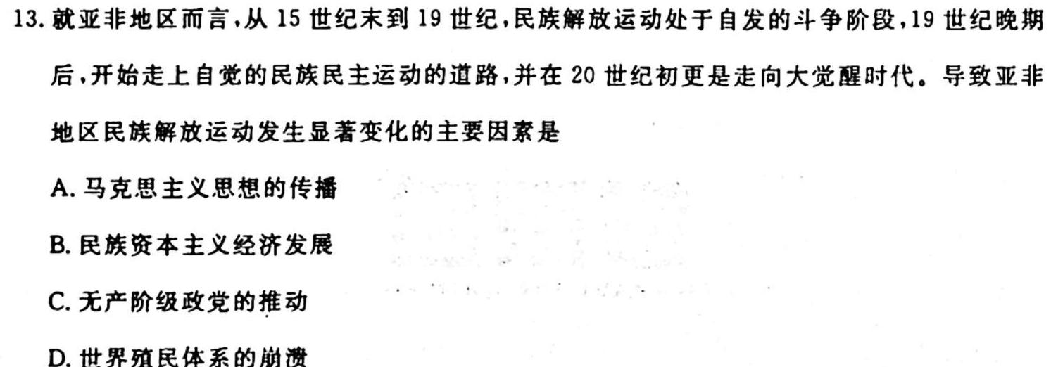 河南省洛阳市2025届高二10月联考历史