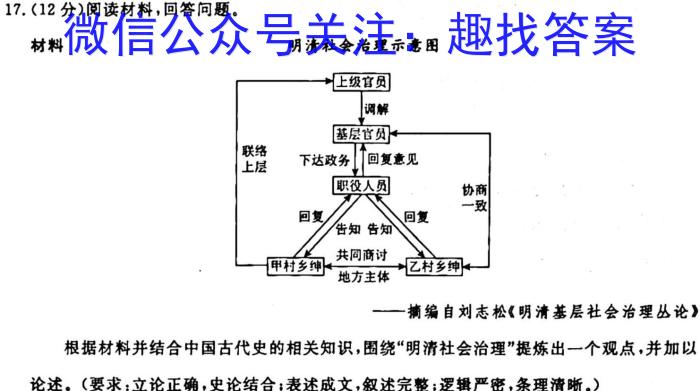 2023-2024衡水金卷先享题月考卷高三 三调历史