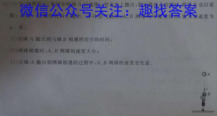 [今日更新]九师联盟2023-2024学年高三10月质量检测（湖北卷）.物理