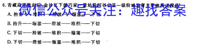 2024年普通高等学校招生全国统一考试名校联盟压轴卷(T8联盟)(二)地理试卷答案