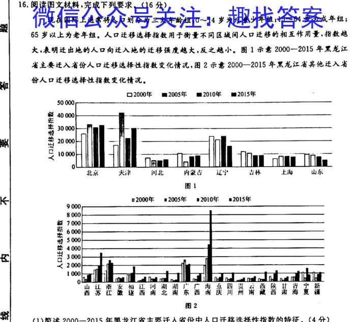 江西省上饶市五校联盟2023-2024学年第二学期高一年级5月联考地理试卷答案