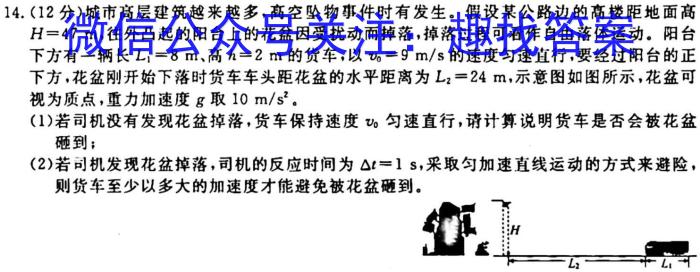 稳派大联考2023-2024学年高二期中考试11月联考f物理