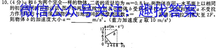 智慧上进·2024届高三总复习双向达标月考调研卷（二）h物理