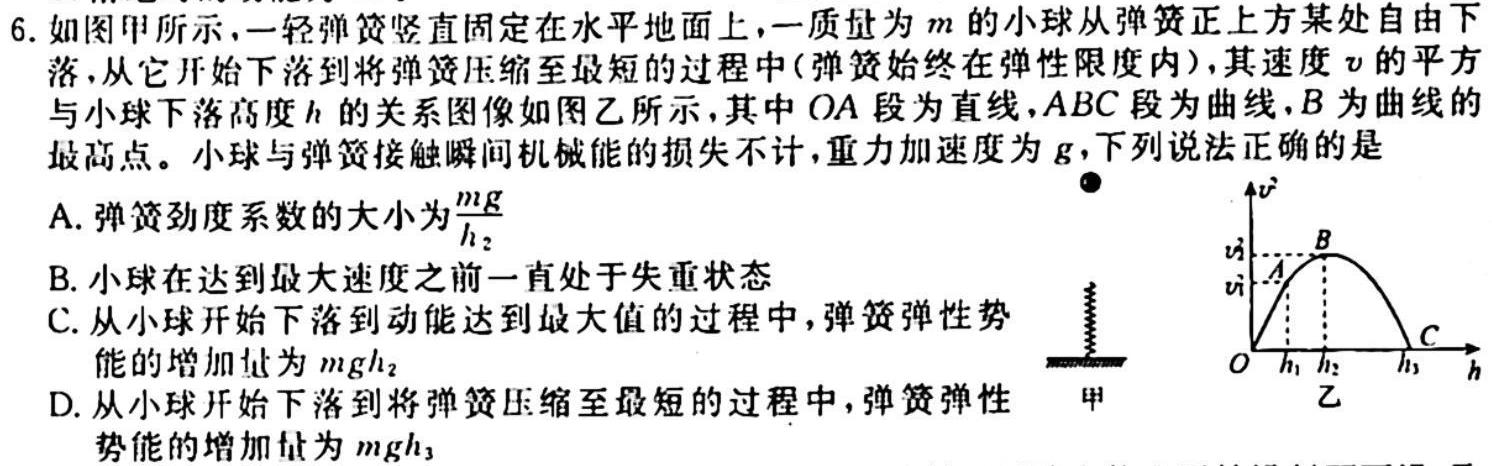 山西省2023-2024学年高一年级选科调考（10月）物理.