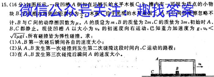 安徽省2024届九年级测试卷一（10.5）物理`