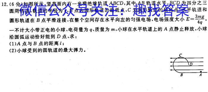 山东省济南市2023-2024学年上学期高三10月份阶段监测q物理