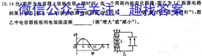 安徽省2023-2024学年第一学期九年级10月份限时训练q物理