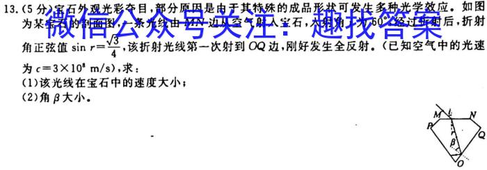 吉林省2023-2024学年度高一年级上学期期中考试q物理