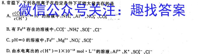 j贵州金卷·贵州省普通中学2023-2024学年度九年级第一学期质量测评（二）化学