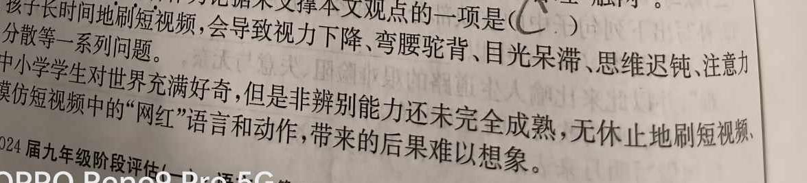2024届广东省普通高中模拟测试卷(10月)语文
