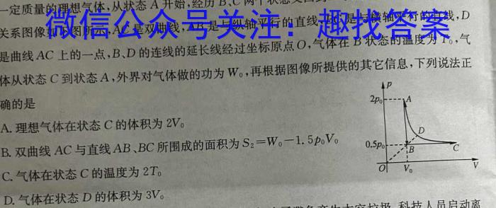 河北省2023-2024学年度第一学期九年级期中质量检测物理试卷答案