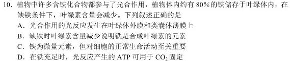 安徽省淮北市2023-2024学年度九年级11月期中考试联考生物学试题答案