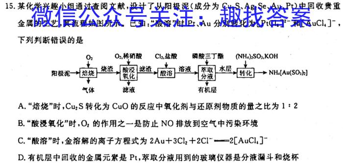 f安徽省2025届八年级G5联动教研第一次阶段性调研化学