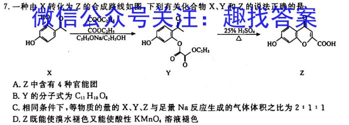 1天一大联考 2023-2024学年高中毕业班阶段性测试(二)化学