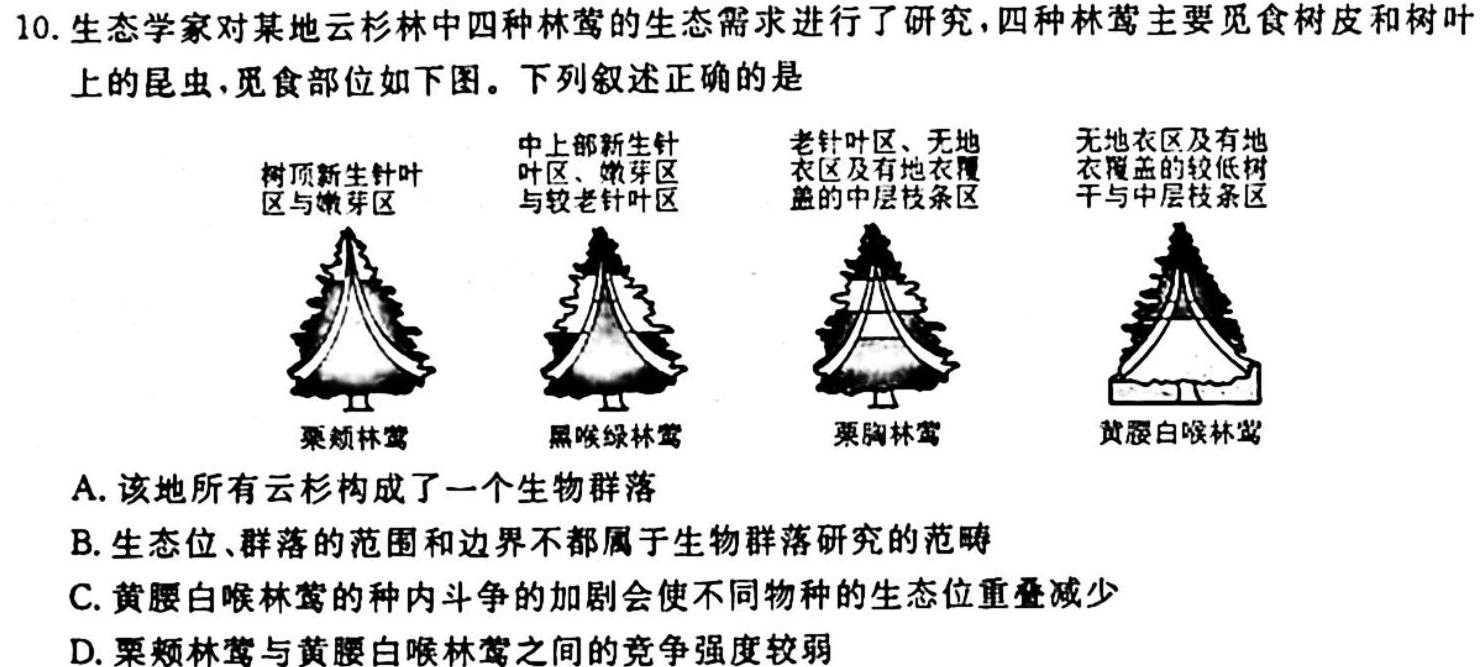 安徽省2023-2024学年度七年级上学期阶段性练习(一)生物学试题答案