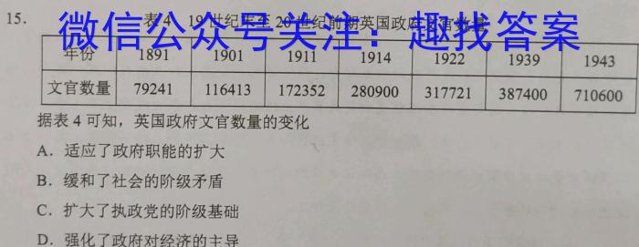 [今日更新]2024届单科模拟01历史