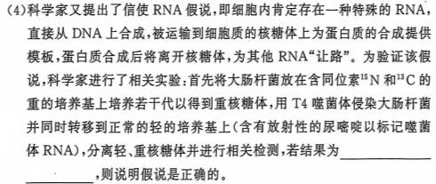 青桐鸣 2024届普通高等学校招生全国统一考试 青桐鸣大联考(高三)(11月)生物