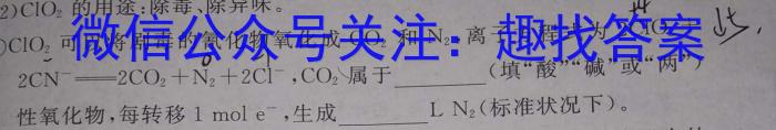 q安徽省2023-2024学年度九年级第二次综合性作业设计化学