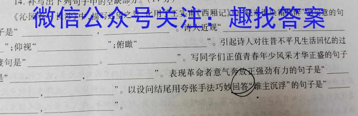 江西省2024届高三10月联考（10.30）/语文