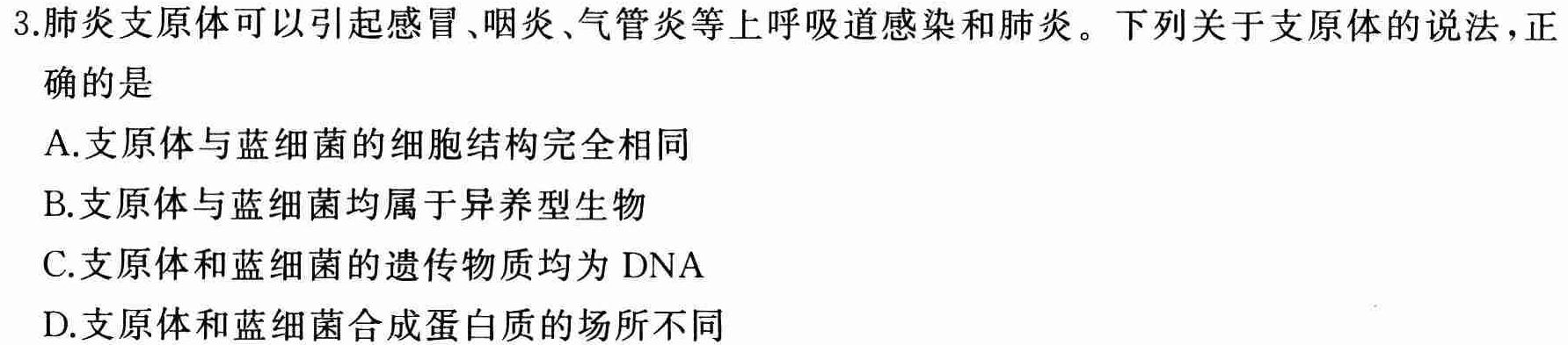 ［广东大联考］广东省2025届高二年级上学期11月联考生物