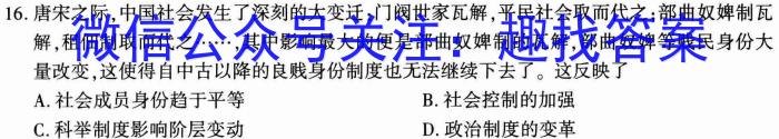 学科网 2024届高三11月大联考(新高考7省联考)(新教材)历史