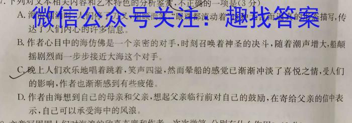 陕西省2023-2024学年度第一学期九年级调研检测（L）语文