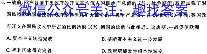 天一大联考·河南省2024届高三阶段性（二）历史