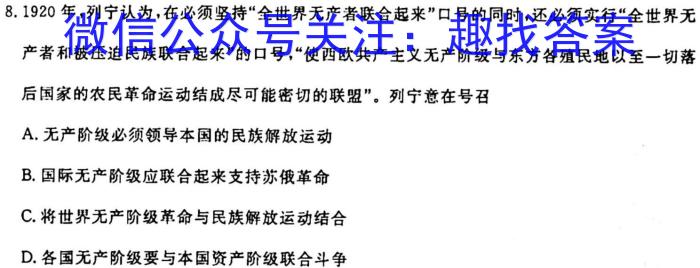 2023-2024衡水金卷先享题月考卷高三 三调政治s