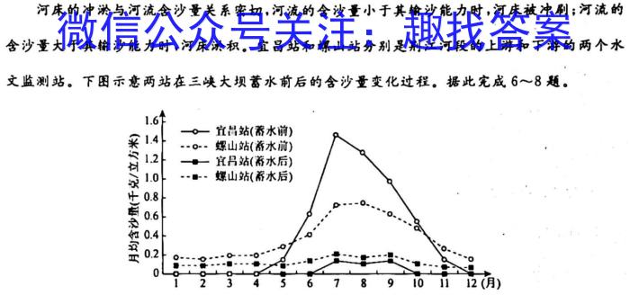 [今日更新]甘肃省2023-2024学年度第二学期高一年级第二次月考（24662A）地理h