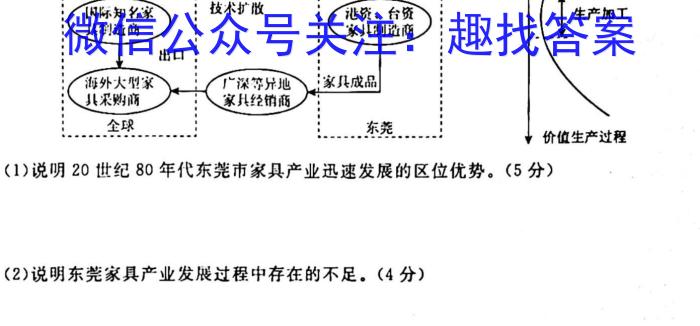 [今日更新]陕西省2024年初中学业水平模考卷（B）地理h