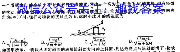 河南省九年级2023-2024学年度综合素养评估（一）【R-PGZX C HEN】q物理