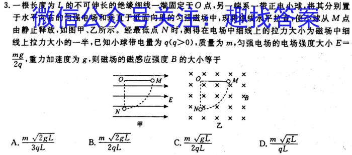 2024年衡水金卷先享题高三一轮复习夯基卷(二)l物理