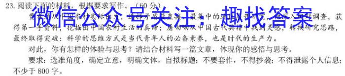 广西省普通高中2024届高三年级跨市联合适应性训练检测卷(24-29C)/语文