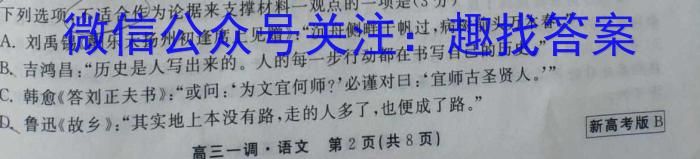 河南省2023-2024学年度第一学期八年级期中测试卷/语文