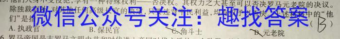 安徽省蒙城县某校2023-2024学年度九年级第一学期第二次检测试卷历史