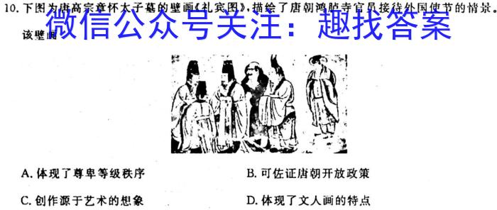百师联盟•山东省2023-2024学年高一十月大联考历史试卷