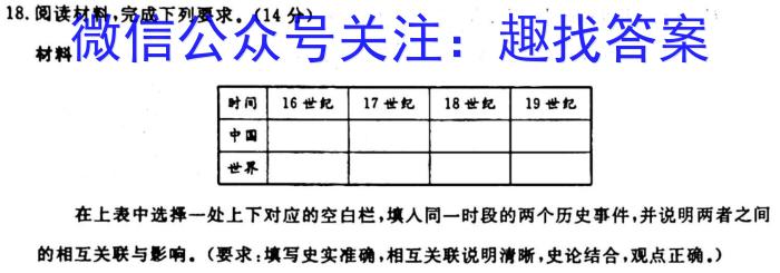 陕西省2023年秋季学期高二期中考试试题(242224Z)&政治