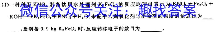 1湖南省2024届高三年级上学期期中联考（11月）化学