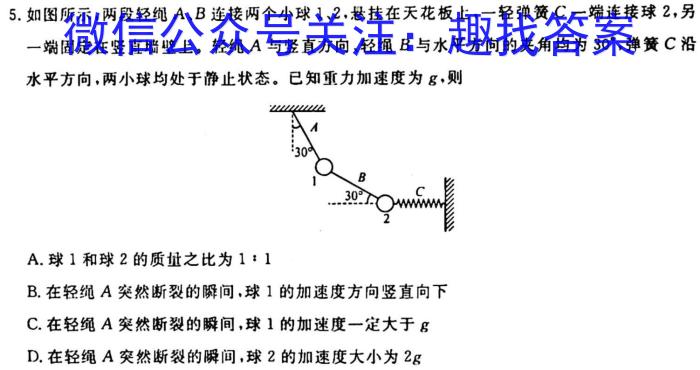 ［辽宁大联考］辽宁省2024届高三年级上学期10月联考q物理