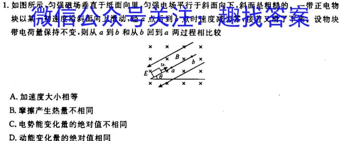 重庆市名校联盟2023-2024学年度高三第一期期中联合考试(高2024届)l物理