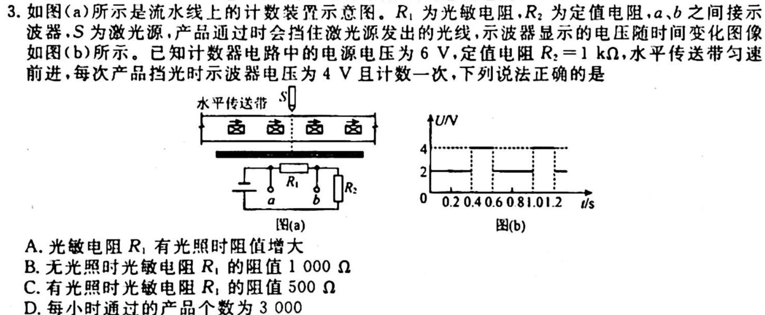 [今日更新]天一大联考顶尖联盟2023-2024学年高二秋季期中检测.物理试卷答案