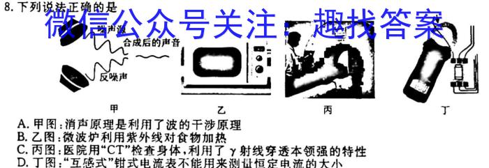 安徽省蚌埠市2024届九年级G5联动教研第一次阶段性调研(物理)