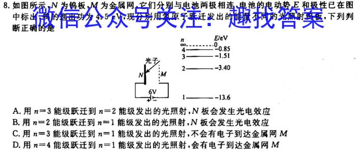 2024届全国名校高三单元检测示范卷(十)h物理