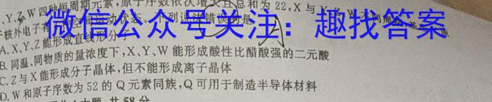 j陕西省2023-2024学年度第一学期九年级调研检测（L）化学